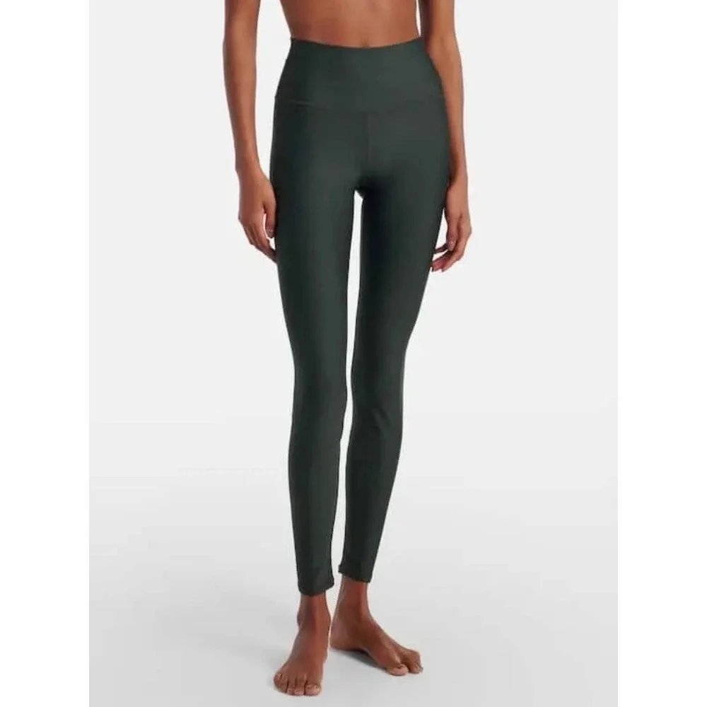 Alo Yoga 7/8 High-Waist Airlift Legging Charcoal Green Size Medium NWT